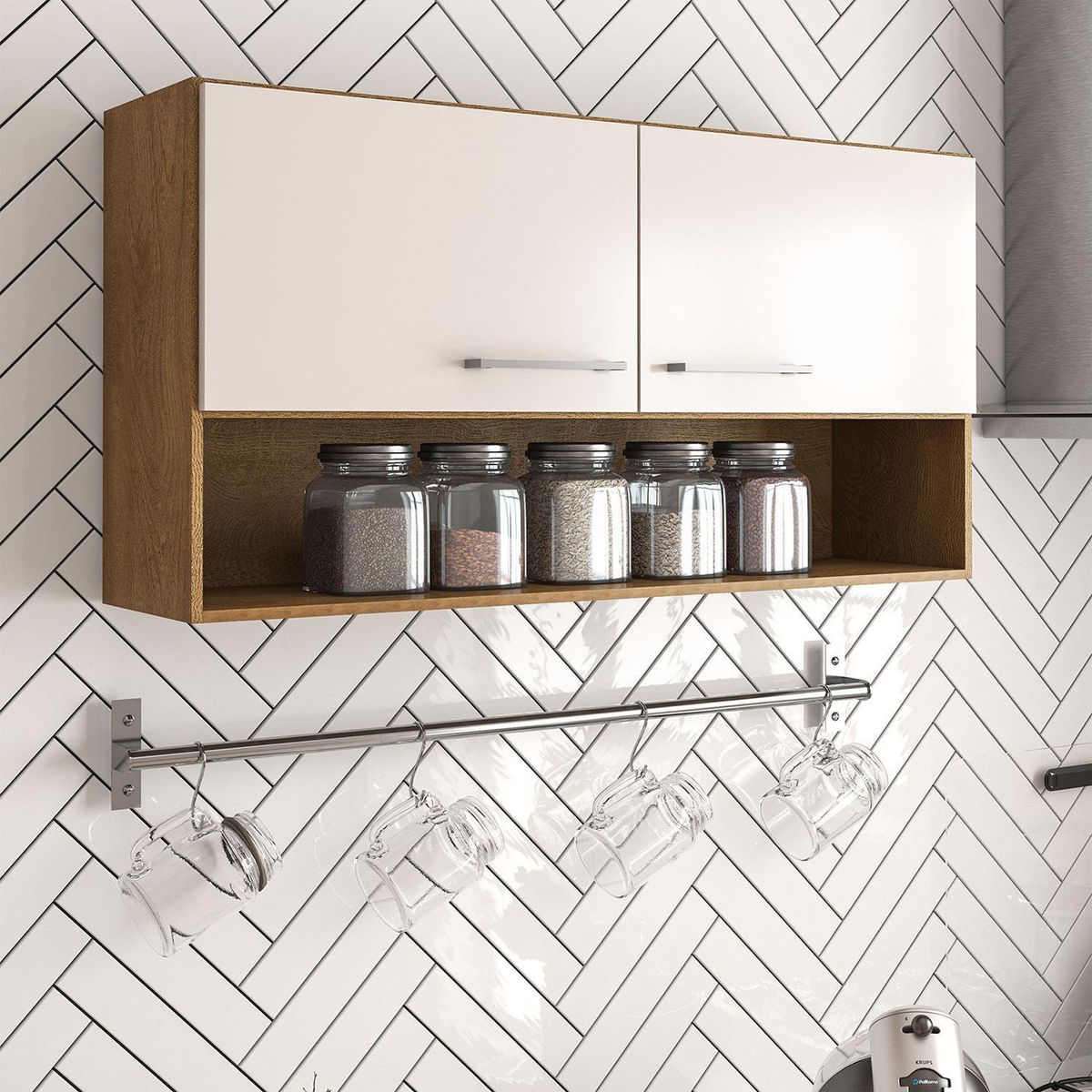 VEKKAHOME - Mueble Aéreo New Evandro 105x53,5x25 cm