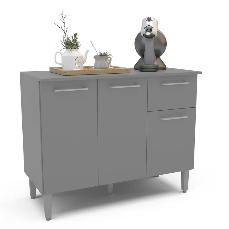 Mueble De Cocina Base New Evandro 104,5x83,5x49,5 cm Grafito
