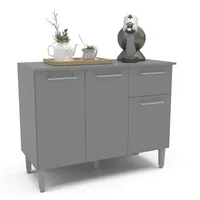 Mueble De Cocina Base New Evandro 104,5x83,5x49,5 cm Grafito