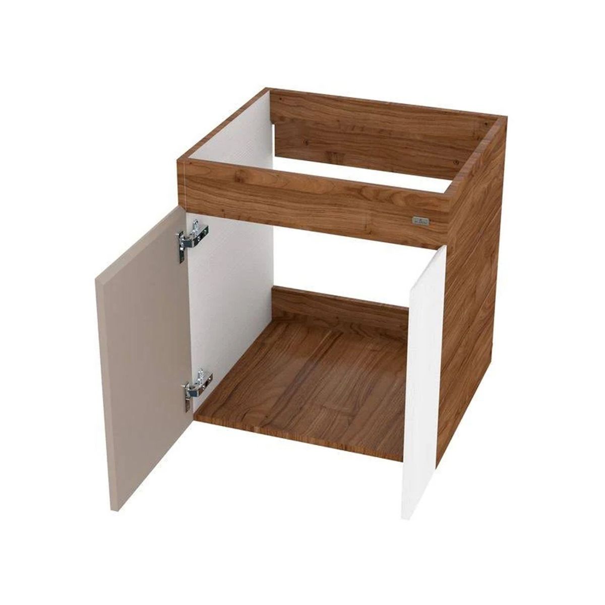 KLIPEN - Mueble de baño 50x55x46 cm con lavamanos loza 2 puertas