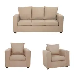 INNOVAMUEBLES - Living 3 cuerpos MARCO 186x94x80 cm Beige