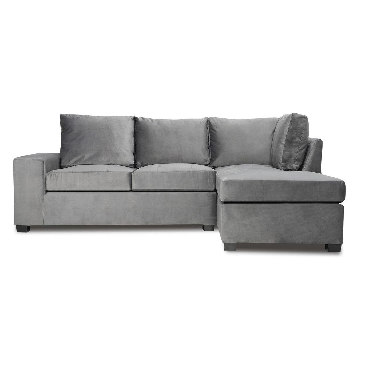 INTERMUEBLES - Sofá Seccional 3 cuerpos MINI SENNA 243x92x160 cm Gris
