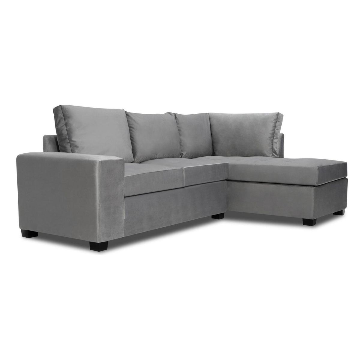 INTERMUEBLES - Sofá Seccional 3 cuerpos MINI SENNA 243x92x160 cm Gris