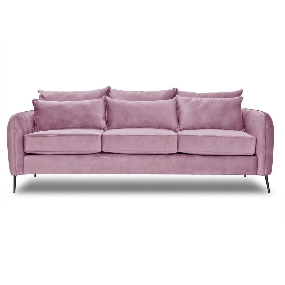 INTERMUEBLES - Sofá 3 cuerpos ITALIA 223x85x93 cm Rosado