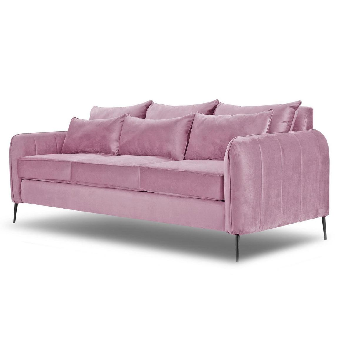 INTERMUEBLES - Sofá 3 cuerpos ITALIA 223x85x93 cm Rosado