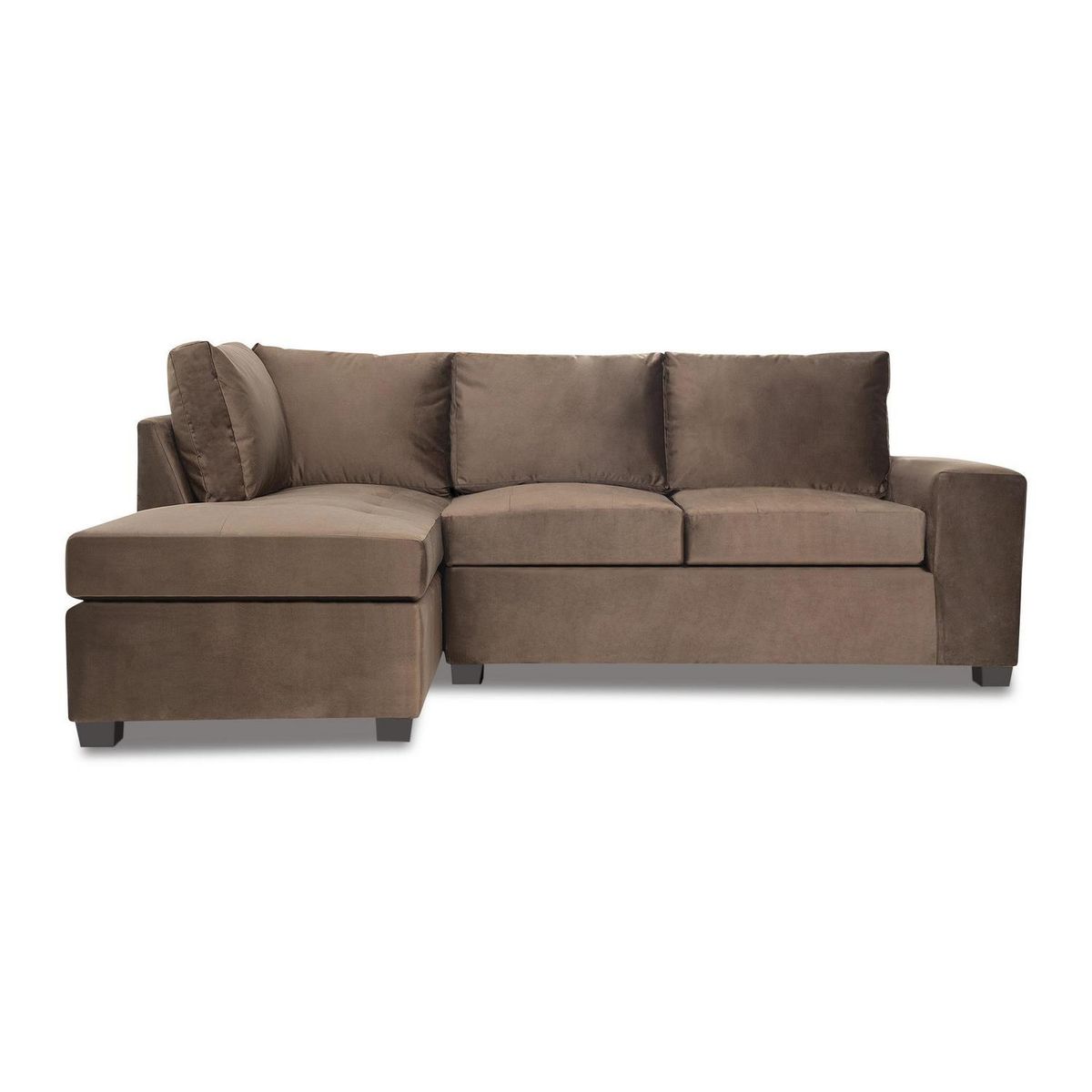 INTERMUEBLES - Sofá Seccional 3 cuerpos MINI SENNA 243x92x160 cm Chocolate