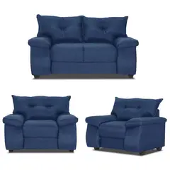 INNOVAMUEBLES - Living 4 cuerpos FORTALEZA 156x90x80 cm Azul