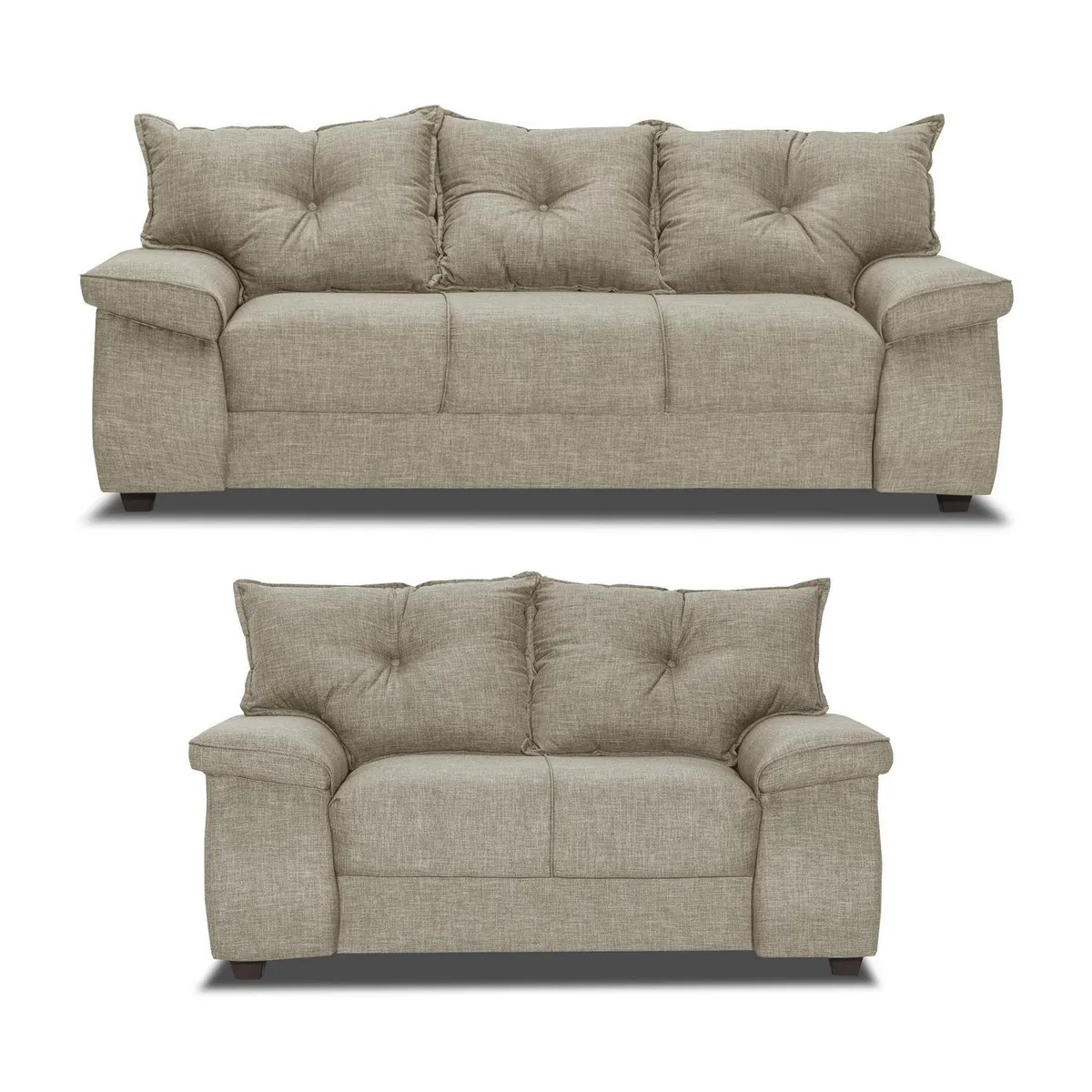 INTERMUEBLES - Living 3 cuerpos FORTALEZA 210x90x80 cm Beige