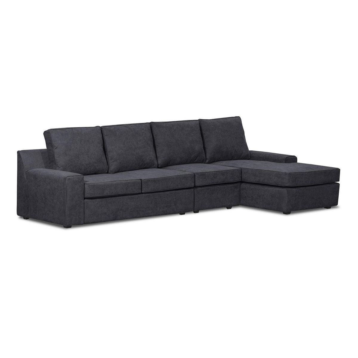 INTERMUEBLES - Sofá Seccional 5 cuerpos BURANO 341x93x160 cm Negro