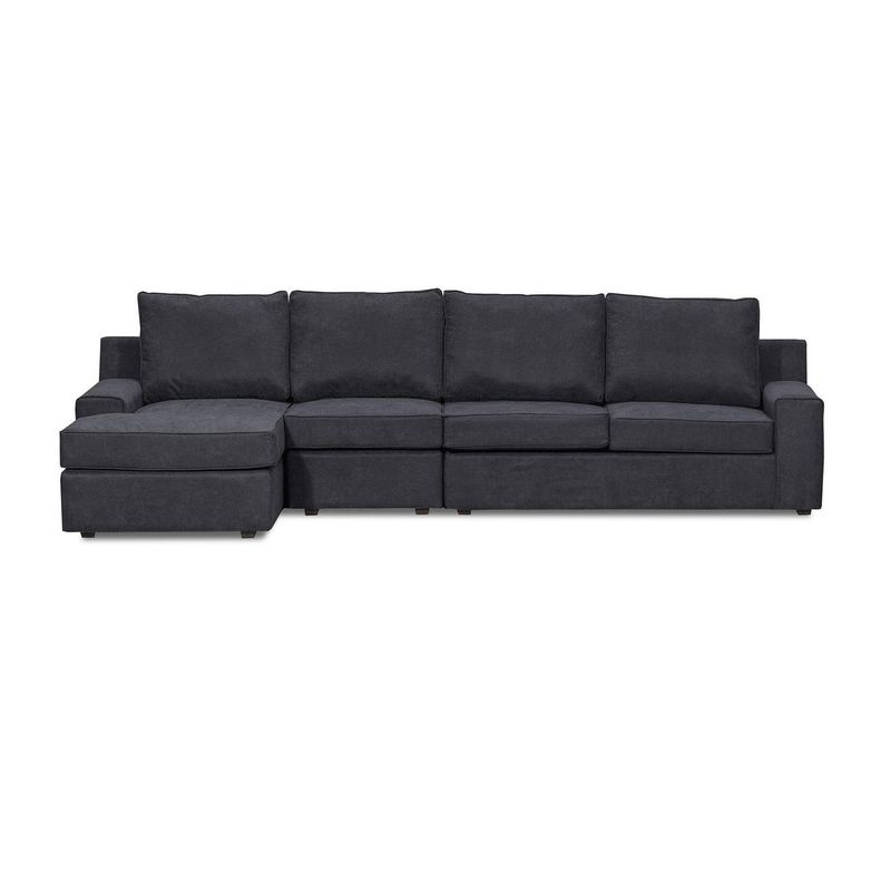 INNOVAMUEBLES - Sofá Seccional 5 cuerpos BURANO 341x93x160 cm Negro