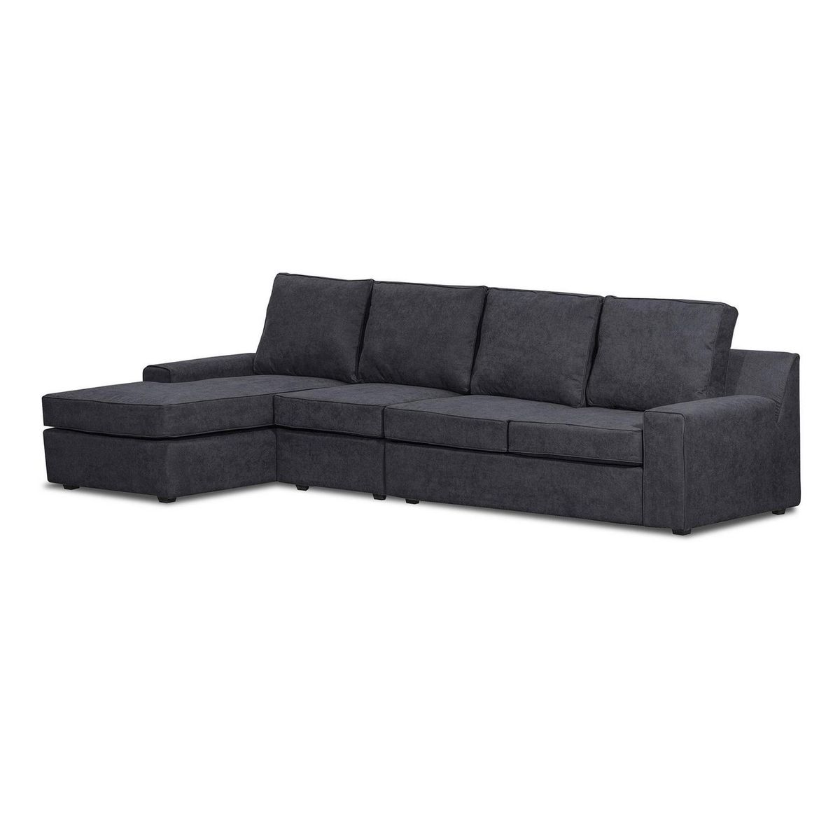 INTERMUEBLES - Sofá Seccional 5 cuerpos BURANO 341x93x160 cm Negro