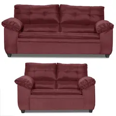 INNOVAMUEBLES - Living 5 cuerpos LIVERPOOL 215x97x85 cm Burdeo