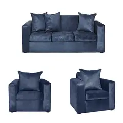 INNOVAMUEBLES - Living 3 cuerpos MARCO 186x94x80 cm Azul