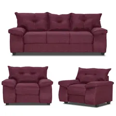 INNOVAMUEBLES - Living 5 cuerpos FORTALEZA 210x90x80 cm Burdeo