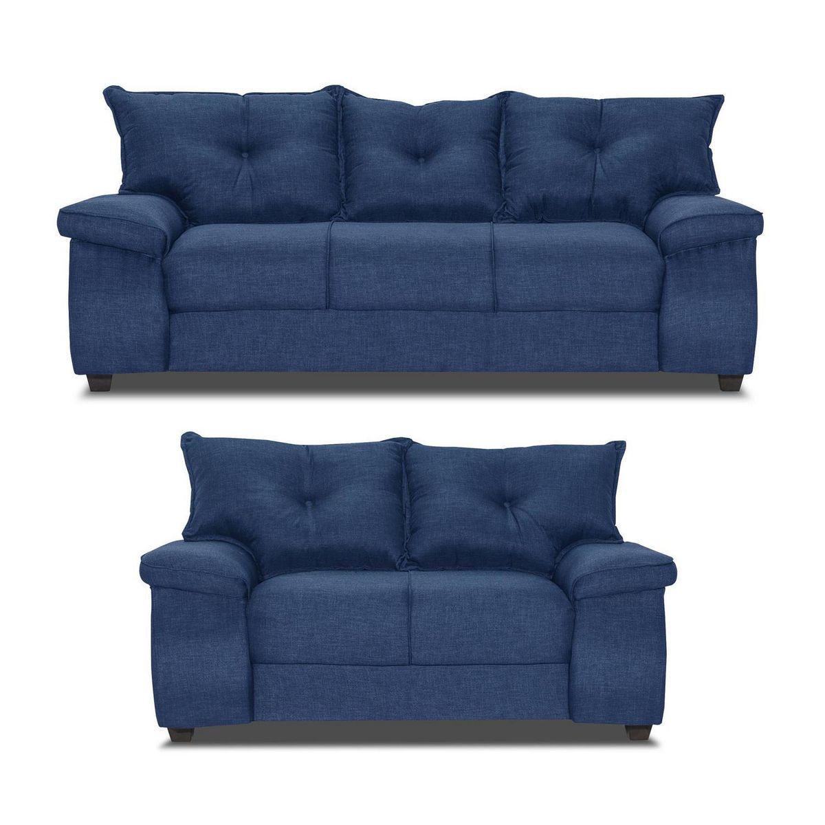 INTERMUEBLES - Living 5 cuerpos FORTALEZA 210x90x80 cm Azul