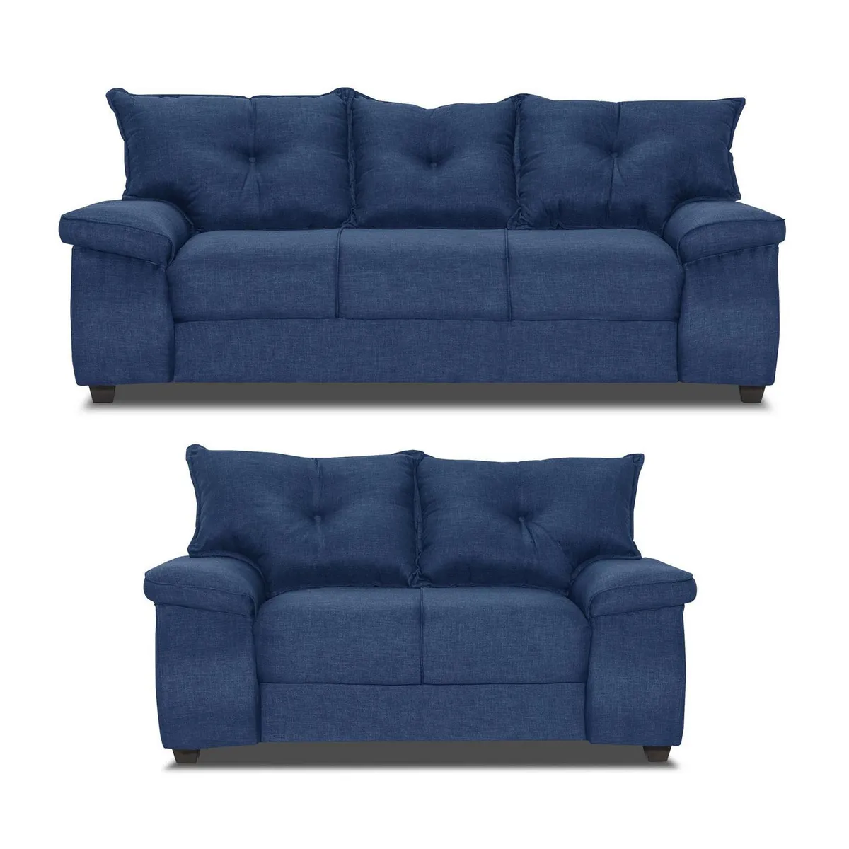 INTERMUEBLES - Living 5 cuerpos FORTALEZA 210x90x80 cm Azul