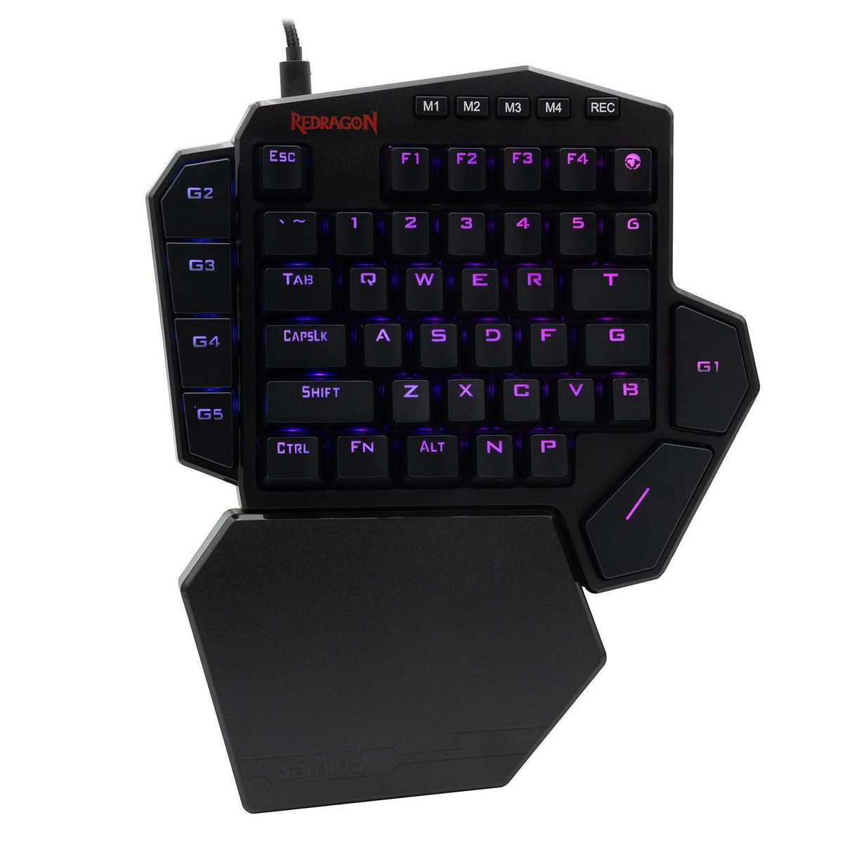 REDRAGON - Teclado gamer mecánico para una mano Diti K585RGB