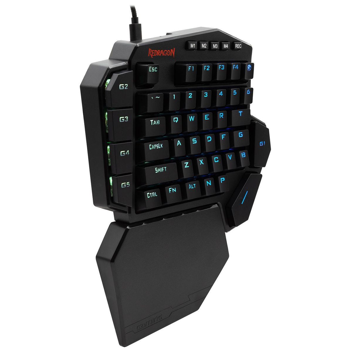REDRAGON - Teclado gamer mecánico para una mano Diti K585RGB