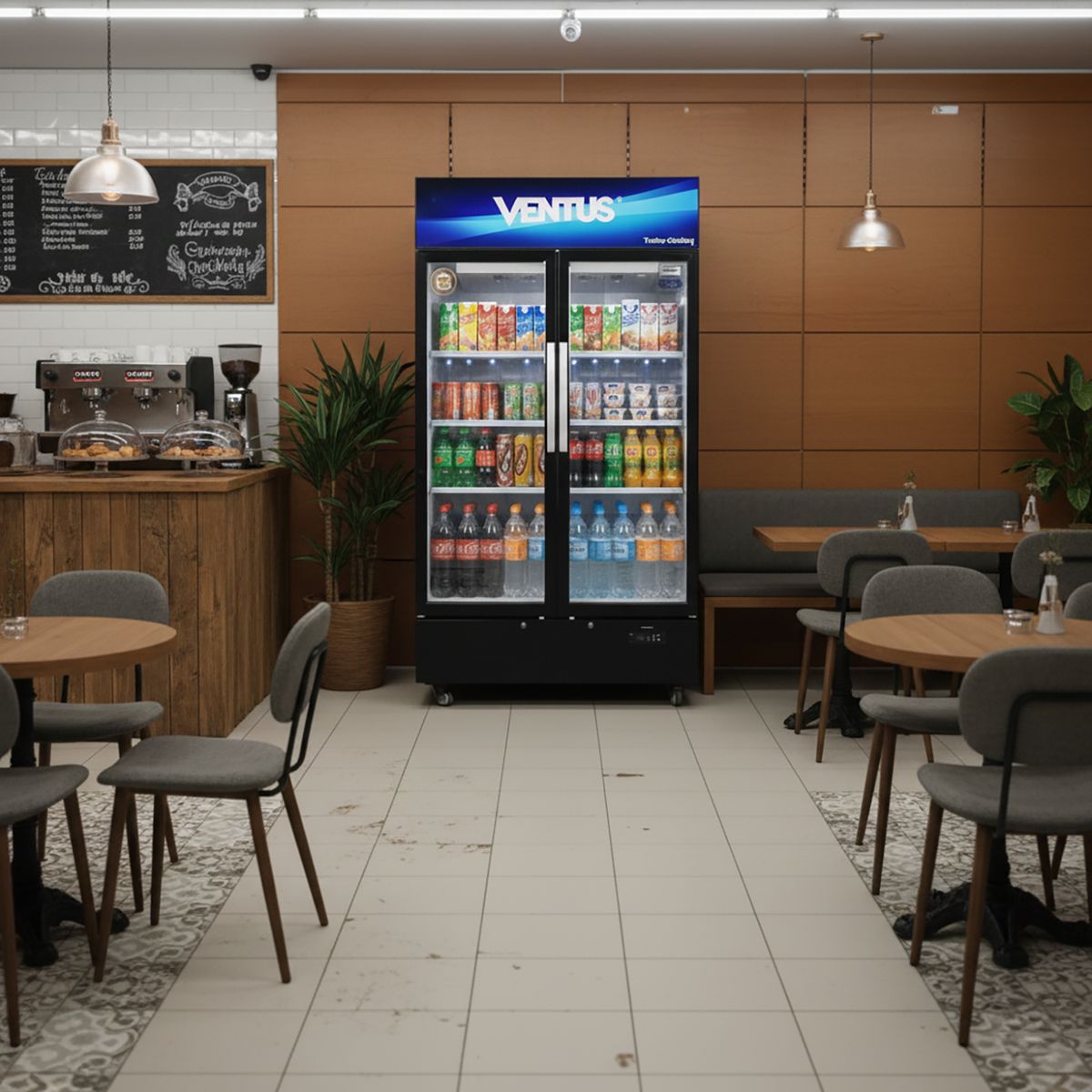 VENTUS - Visicooler 2 puertas frio forzado turbo cooling 900 lts lg-900 tc