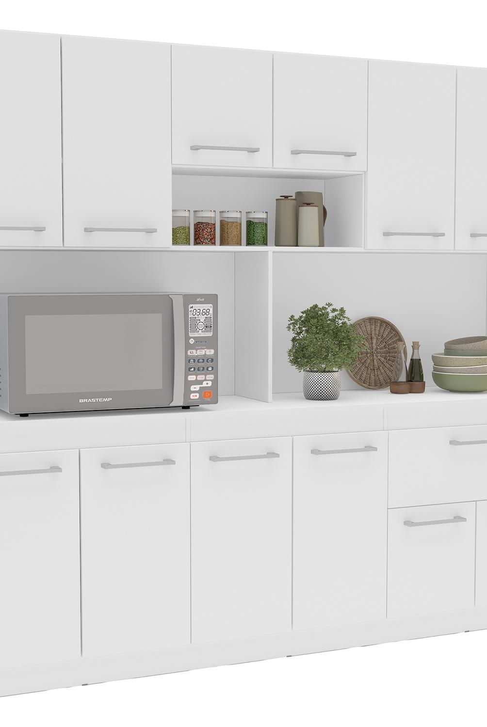 VEKKAHOME - Kit mueble de cocina 180 cm buck blanco