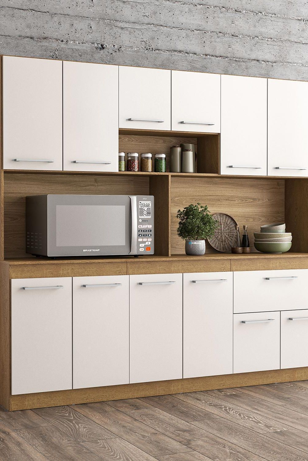 VEKKAHOME - Kit mueble de cocina 180 cm buck ligth