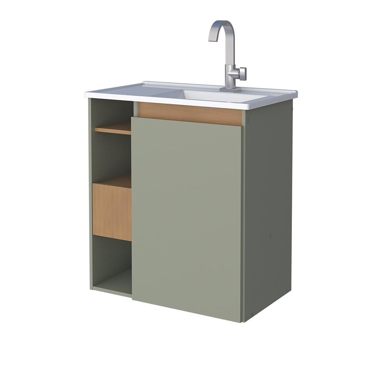 VEKKAHOME - Vanitorio aereo Lótus 60 cm green