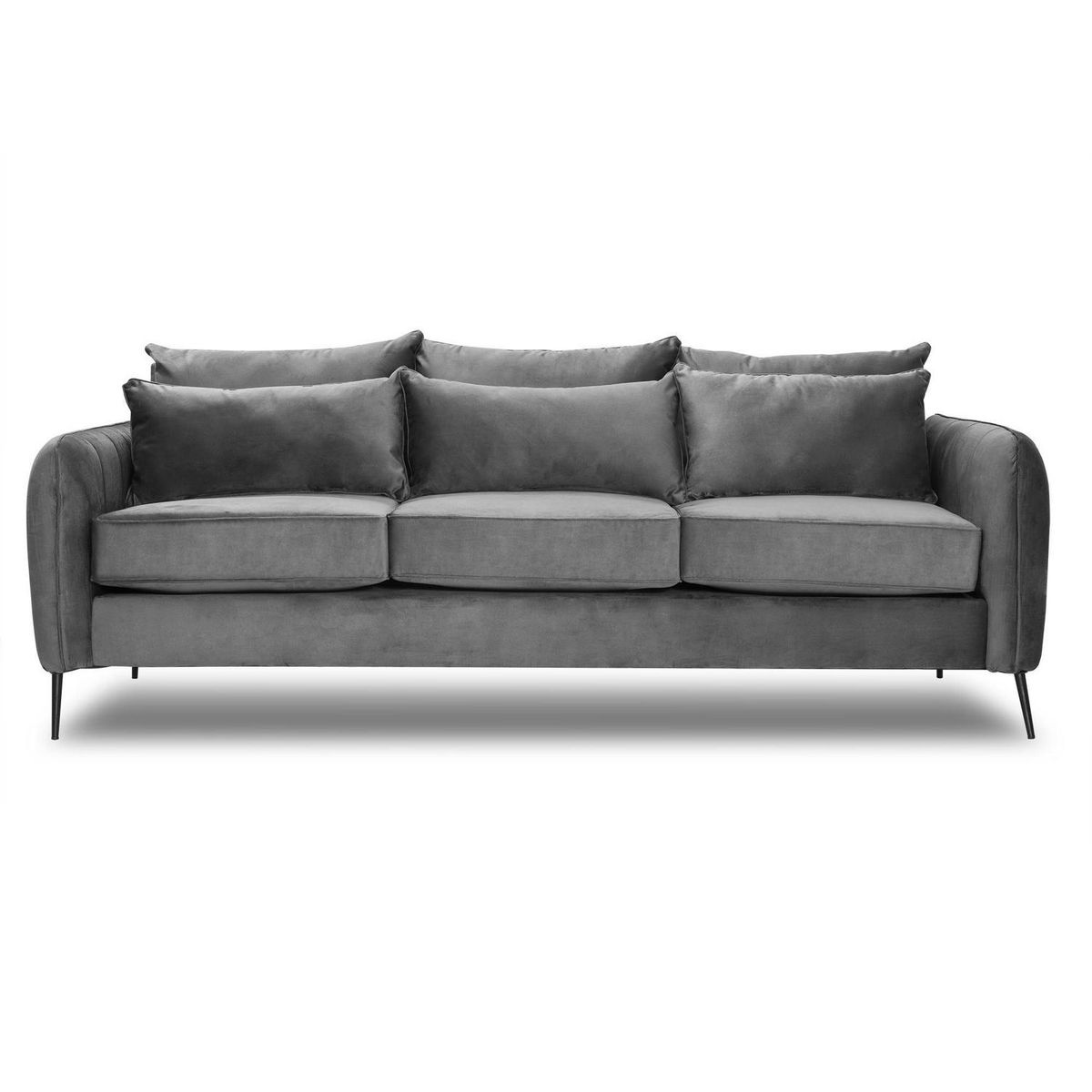 INTERMUEBLES - Sofá 3 cuerpos ITALIA 223x85x93 cm Gris