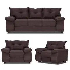 INNOVAMUEBLES - Living 3 cuerpos FORTALEZA 210x90x80 cm Chocolate