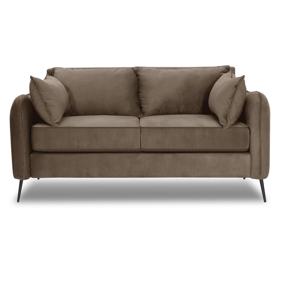 INTERMUEBLES - Sofá 2 cuerpos ITALIA 192x85x93 cm Chocolate