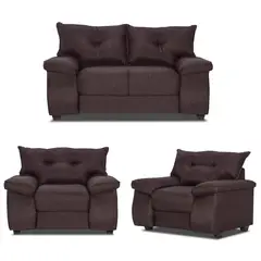 INNOVAMUEBLES - Living 2 cuerpos FORTALEZA 156x90x80 cm Chocolate