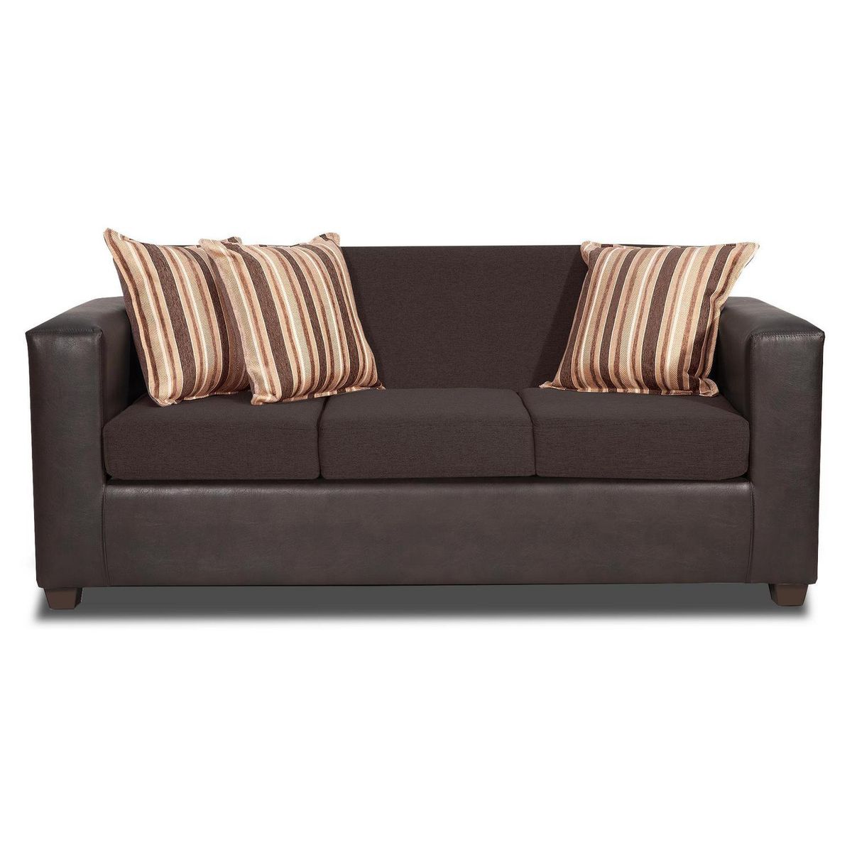 INTERMUEBLES - Living 3 cuerpos INVICTUS 186x87x80 cm Chocolate