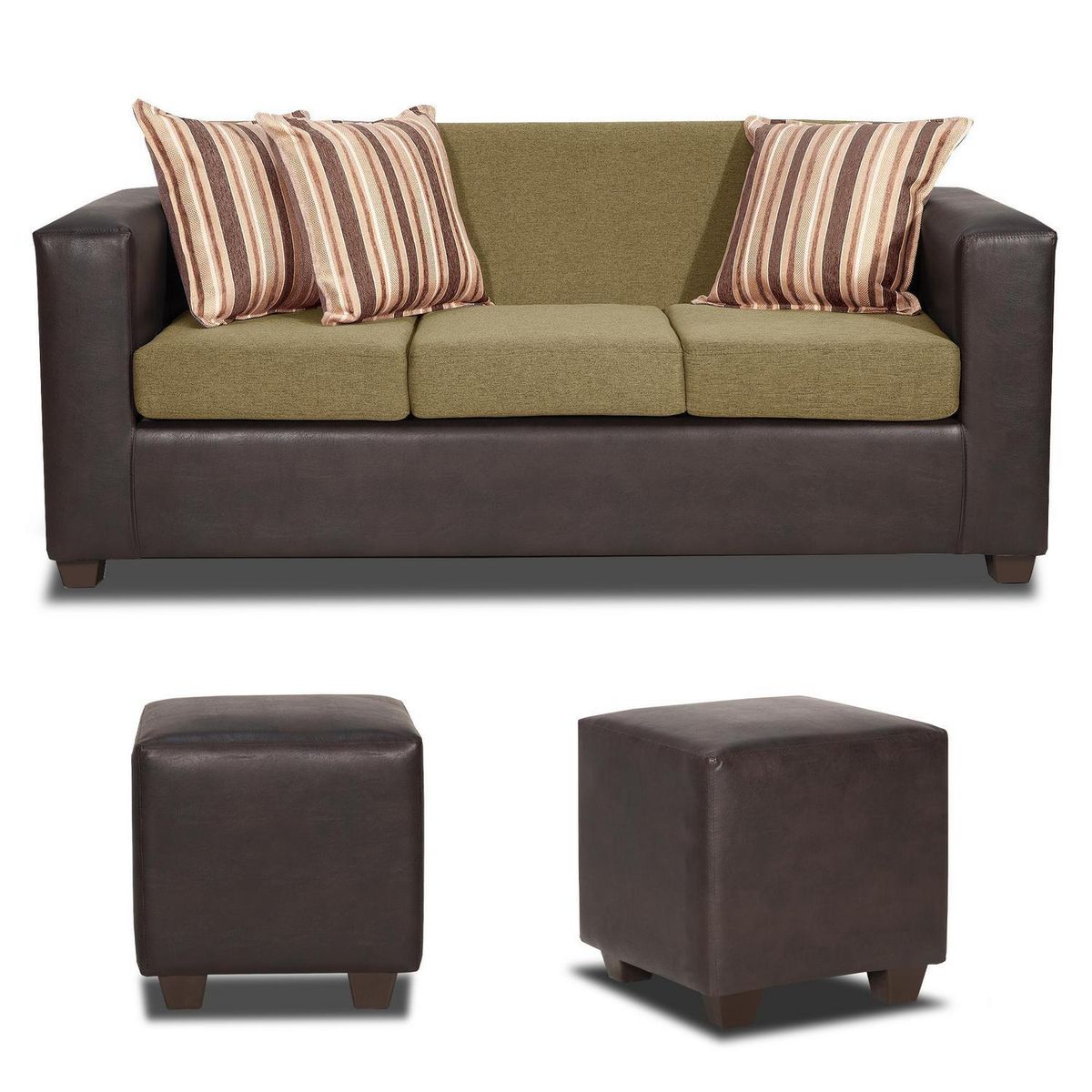 INTERMUEBLES - Living 5 cuerpos INVICTUS 186x87x80 cm Café