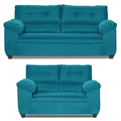 INTERMUEBLES - Living 5 cuerpos LIVERPOOL 215x97x85 cm Azul