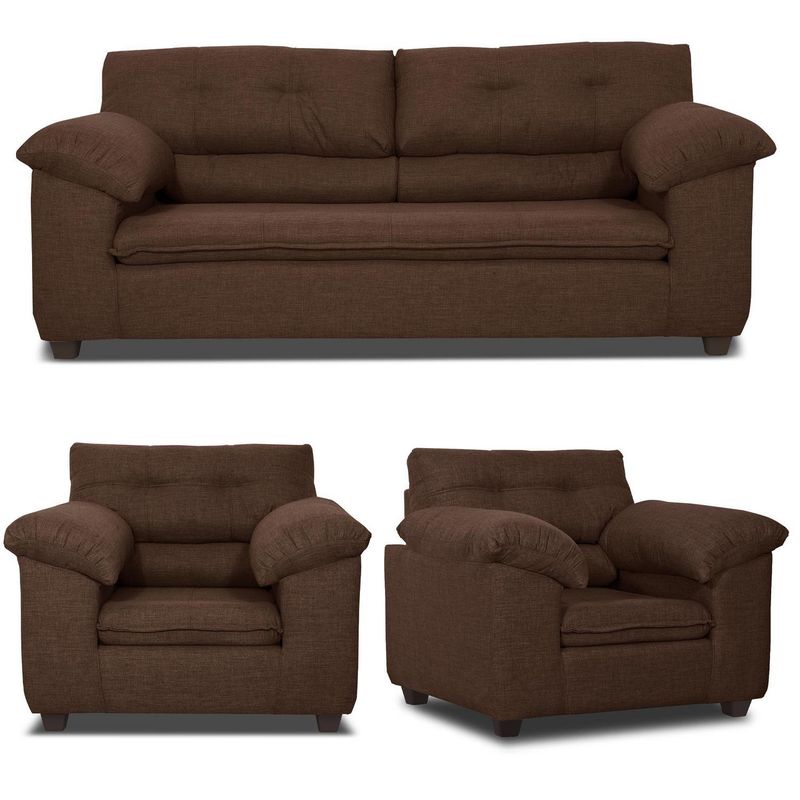 INNOVAMUEBLES - Living 5 cuerpos LIVERPOOL 215x97x85 cm Chocolate