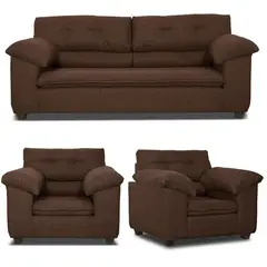 INNOVAMUEBLES - Living 5 cuerpos LIVERPOOL 215x97x85 cm Chocolate