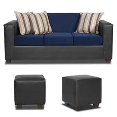 INNOVAMUEBLES - Living 5 cuerpos INVICTUS 186x87x80 cm Azul