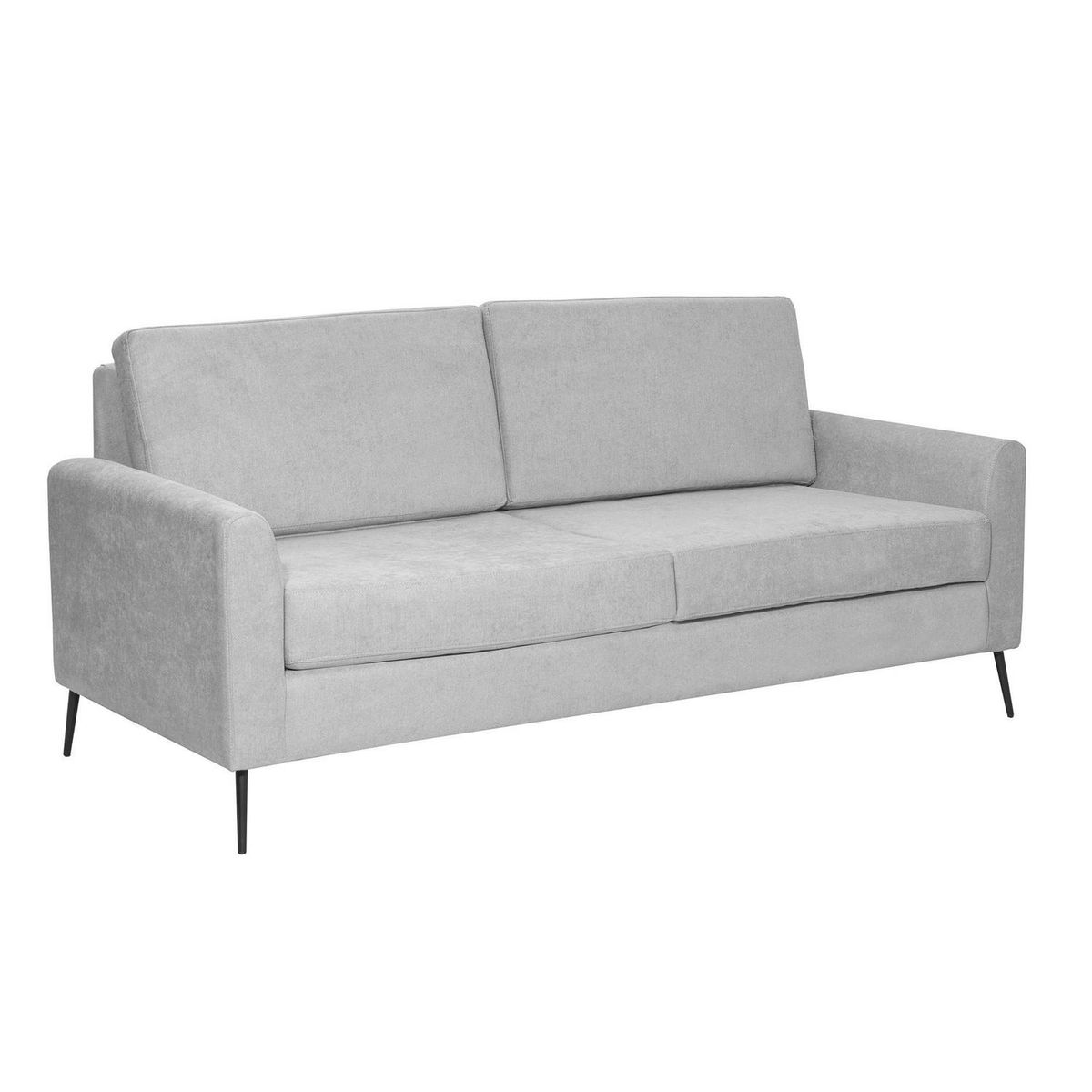 INTERMUEBLES - Sofá 2 cuerpos WASHINGTON 190x85x88 cm Gris claro