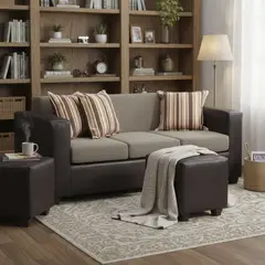 INTERMUEBLES - Living 3 cuerpos INVICTUS 186x87x80 cm Beige