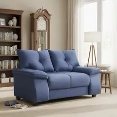 INTERMUEBLES - Sofá 2 cuerpos FORTALEZA 156x90x80 cm Azul