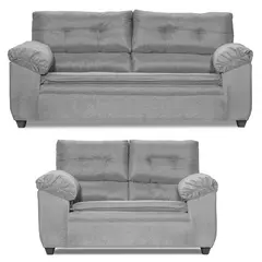 INNOVAMUEBLES - Living 5 cuerpos LIVERPOOL 215x97x85 cm Gris claro