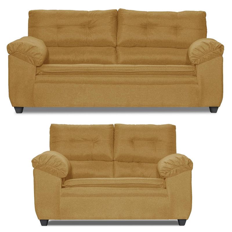 INNOVAMUEBLES - Living 5 cuerpos LIVERPOOL 215x97x85 cm Oro