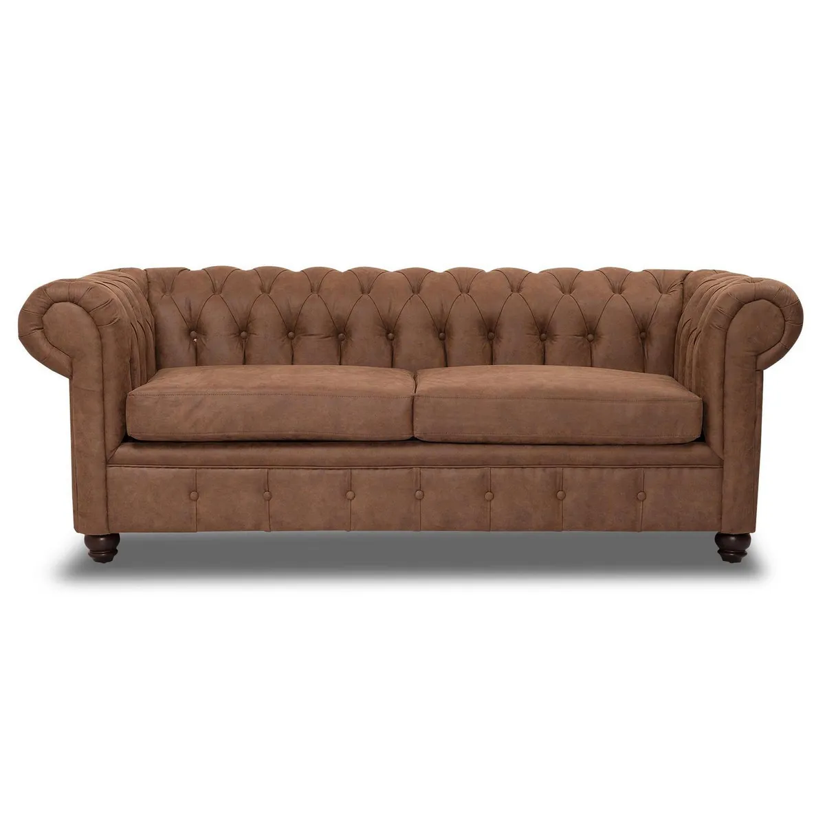 INTERMUEBLES - Sofá 3 cuerpos MANCHESTER 200x80x95 cm Brown