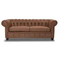 INNOVAMUEBLES - Sofá 3 cuerpos MANCHESTER 200x80x95 cm Brown