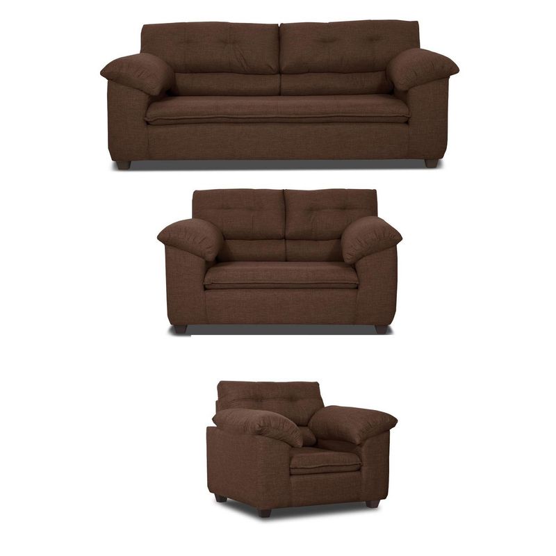 INNOVAMUEBLES - Living 3 cuerpos LIVERPOOL 215x97x85 cm Chocolate