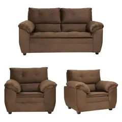 INNOVAMUEBLES - Living 2 cuerpos LIVERPOOL 154x97x85 cm Chocolate