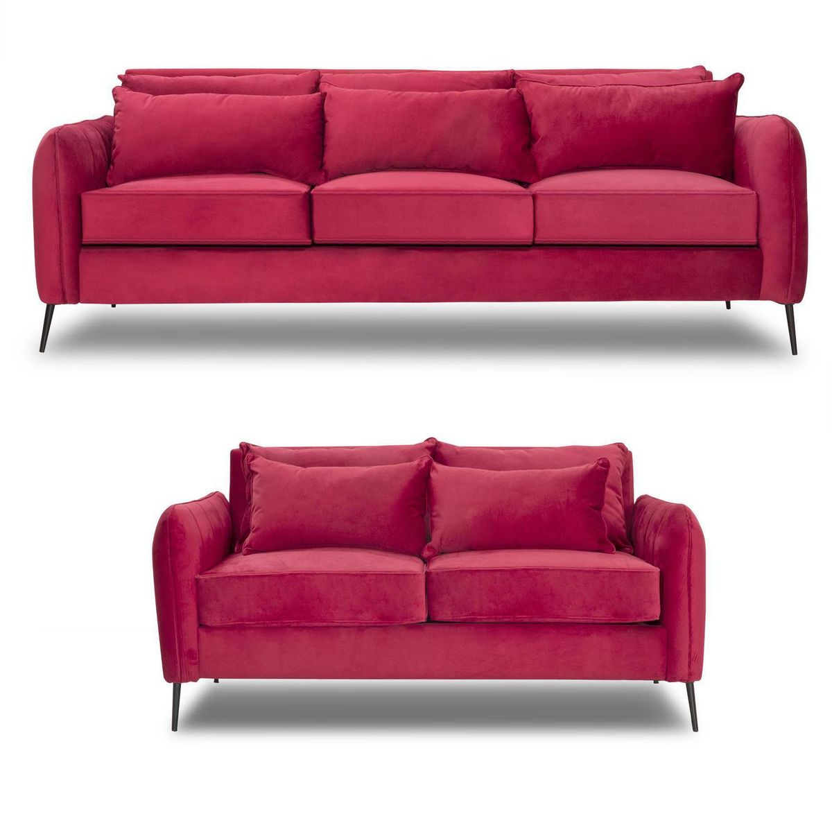 INTERMUEBLES - Living 3 cuerpos ITALIA 223x85x93 cm Burdeo