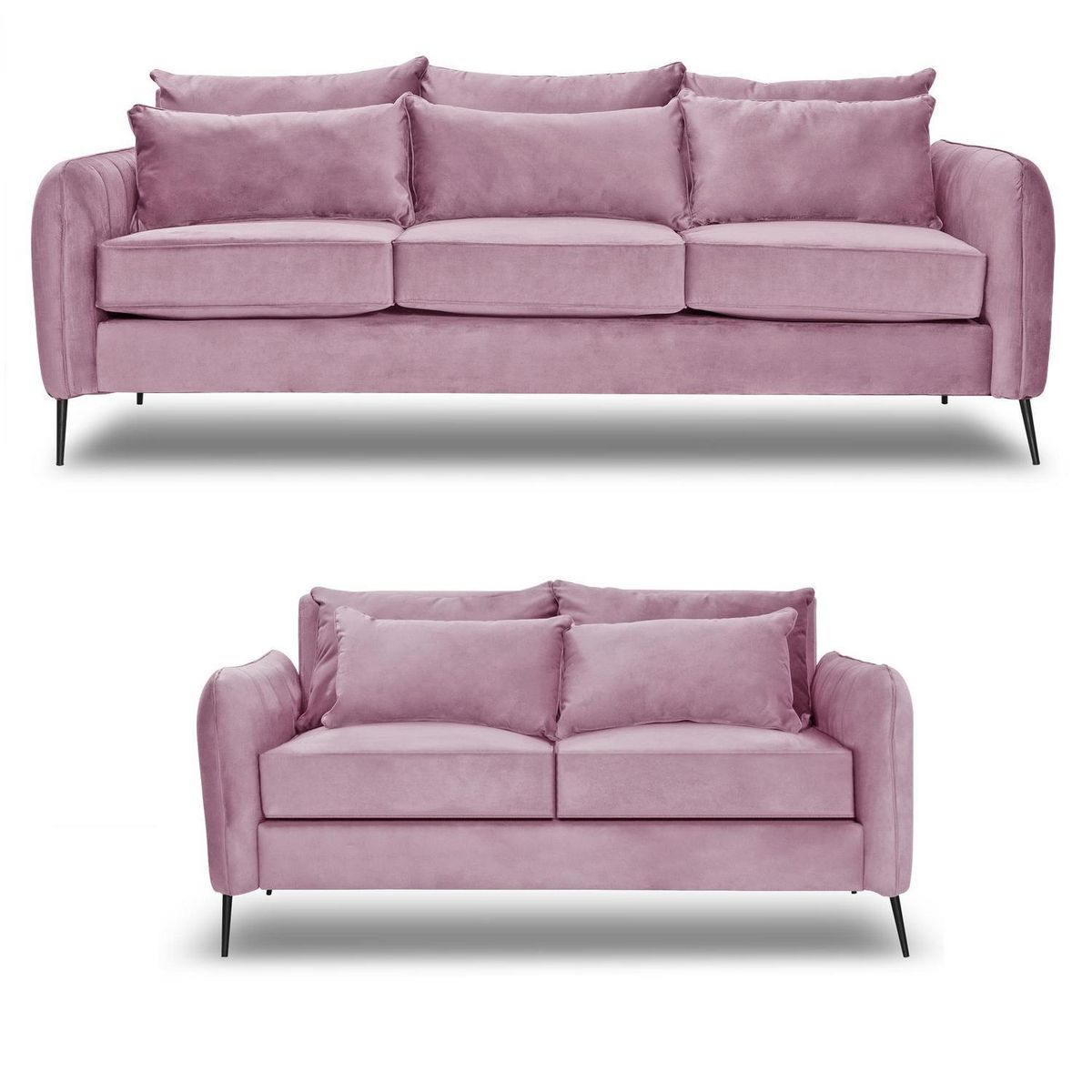 INTERMUEBLES - Living 5 cuerpos ITALIA 223x85x93 cm Rosado