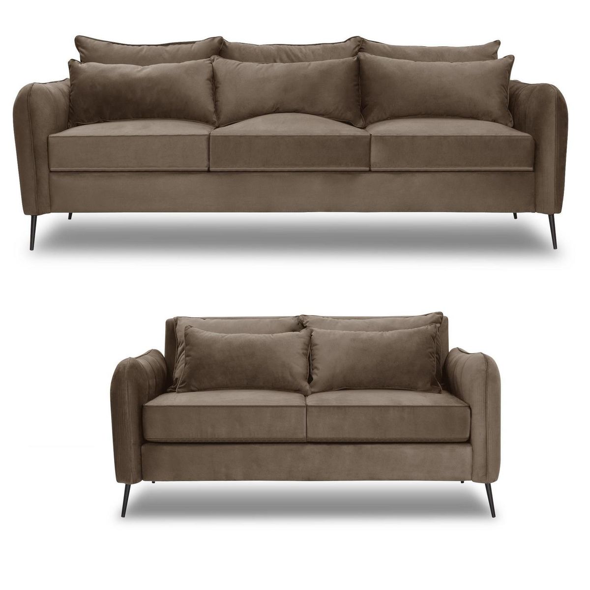 INTERMUEBLES - Living 5 cuerpos ITALIA 223x85x93 cm Chocolate