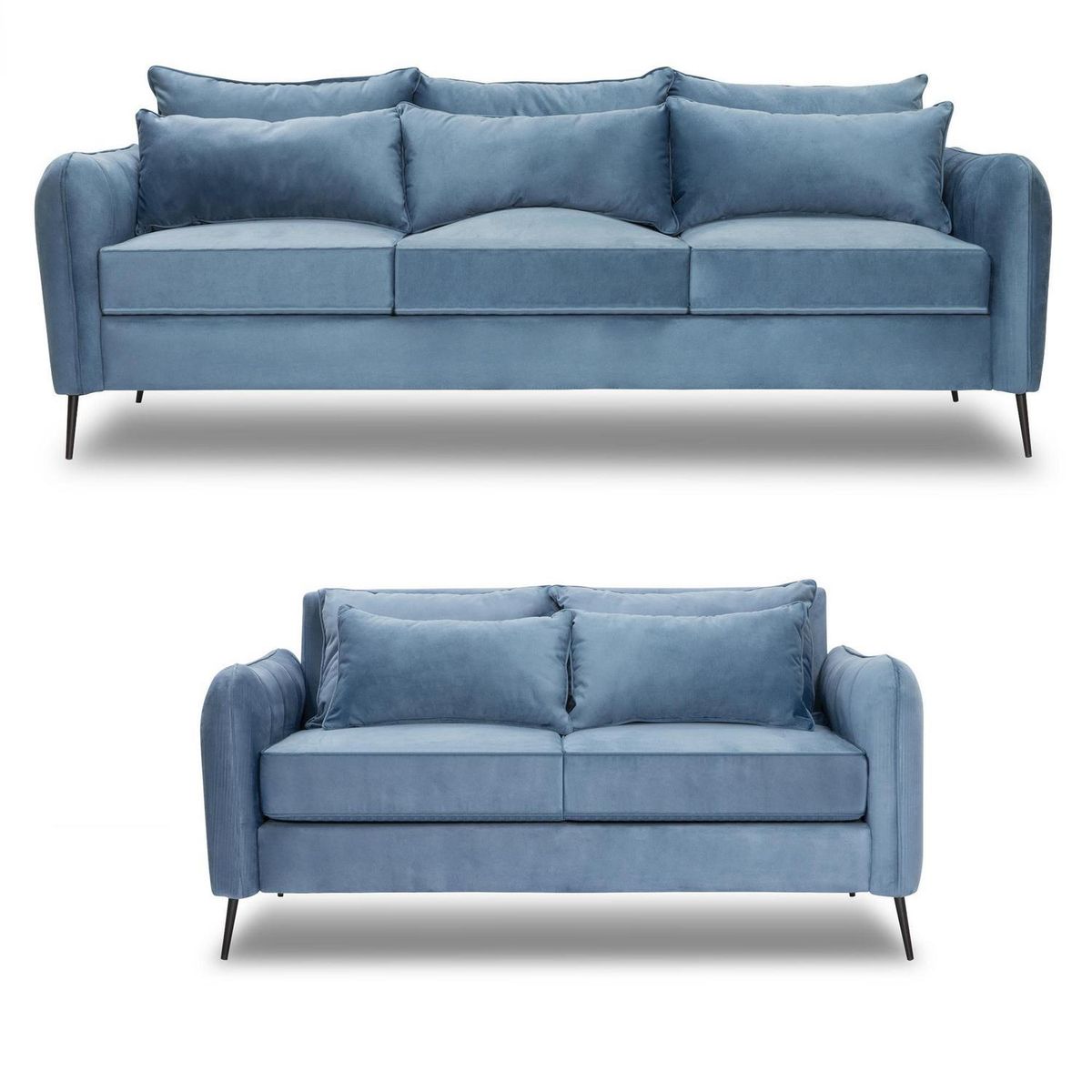 INTERMUEBLES - Living 5 cuerpos ITALIA 223x85x93 cm Petróleo