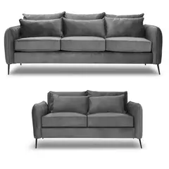 INNOVAMUEBLES - Living 3 cuerpos ITALIA 223x85x93 cm Gris